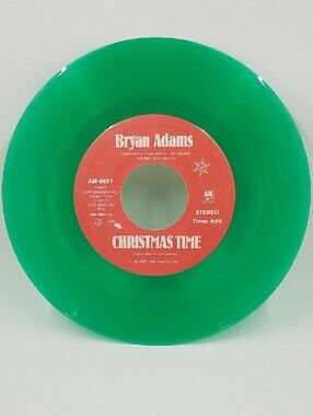 Bryan Adams - Christmas Time And Reggae Christmas - 7" Vinyl Single Green Vinyl